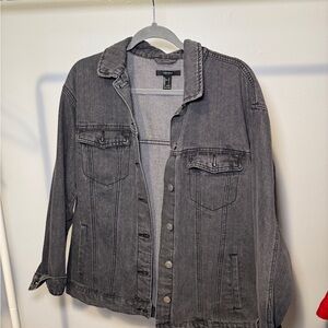 Forever 21 Charcoal Jean Jacket
